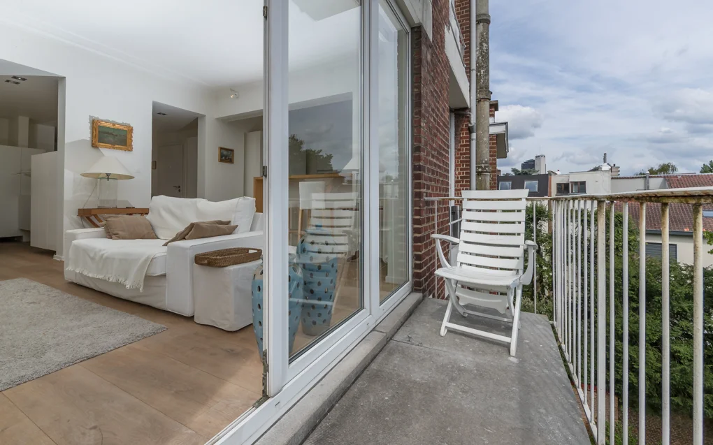 Terrasse aménagée d’un appartement à Bruxelles